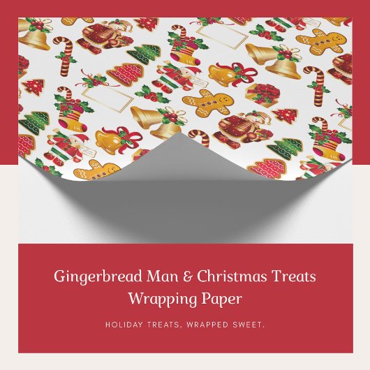 Lebkuchen Leckereien Wrapping Paper Geschenkpapier