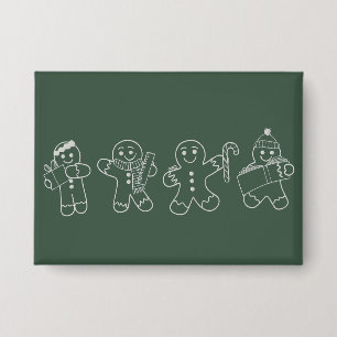 Lebkuchen-Lehrer Weihnachten Feiertag Lehrer Xmas Button