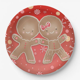 Lebkuchen Mädchen Junge Pfefferminz Feiertag Weihn Pappteller