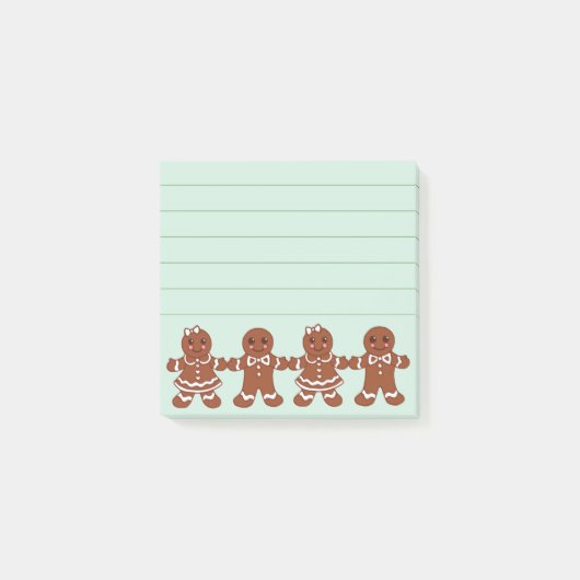 Lebkuchen Mädchen Jungen Post It Notizen (Vorderseite)