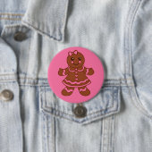 Lebkuchen-Mädchen-Knopf Button (Beispiel)