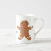 Lebkuchen-Mann addieren gerade Namen Porzellantasse (Rechts)