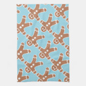 Lebkuchen-Mann auf Blau Küchentuch (Vertikal)