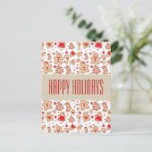 Lebkuchen Mann Backkost Rustikal Save the Date Postkarte (Stehend Vorderseite)