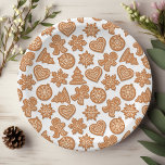 Lebkuchen Mann Cookies Niedlich Weihnachten Pappteller<br><div class="desc">Gingerbread Man Cookies Niedliche Weihnachtszeitung Plate. Dieses lustige Backmuster ist perfekt für Weihnachten.</div>