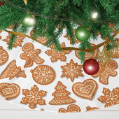 Lebkuchen Mann Cookies Niedlich Weihnachten Polyester Weihnachtsbaumdecke