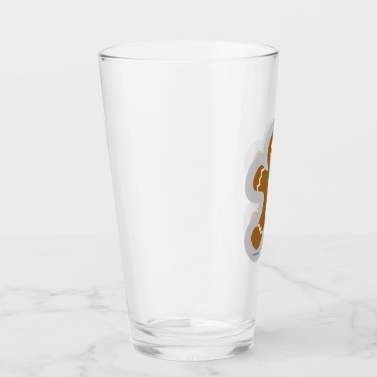 Lebkuchen Mann, der den Engel im Schnee macht Glas (Rechts)