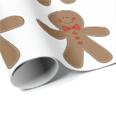 Lebkuchen-Mann, der eine Bogen-Krawatte trägt Geschenkpapier (Rolleneckpunkt)