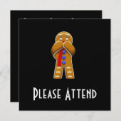 Lebkuchen-Mann - erschrocken - ursprüngliche Einladung (Vorne/Hinten)