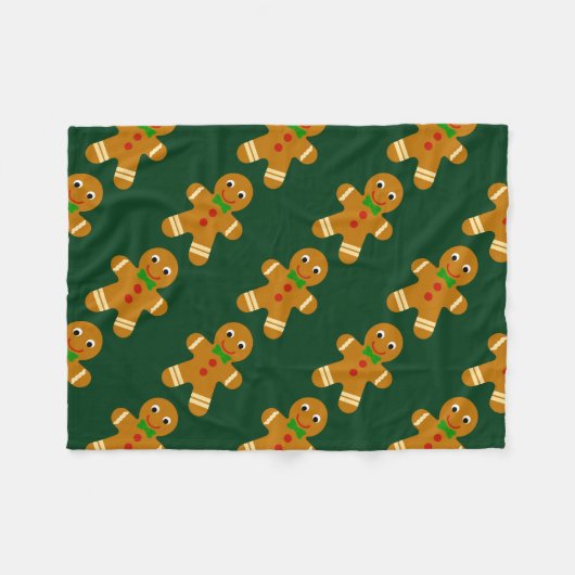 Lebkuchen-Mann Fleecedecke (Vorderseite (Horizontal))