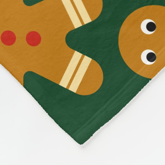 Lebkuchen-Mann Fleecedecke (Ecke)