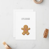 Lebkuchen Mann, gebacken wir uns. Mitteilungskarte (Vorderseite/Rückseite Beispiel)