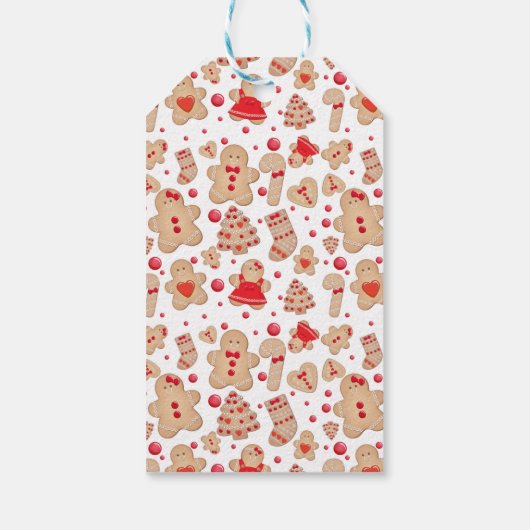 Lebkuchen Mann gebackene Kekse Rustikale Whimsical Geschenkanhänger (Rückseite)