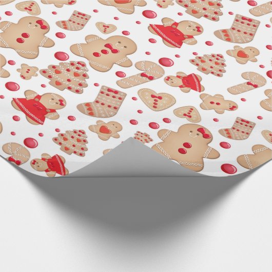 Lebkuchen Mann gebackene Kekse Rustikale Whimsical Geschenkpapier (Ecke)