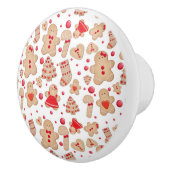 Lebkuchen Mann gebackene Kekse Rustikale Whimsical Keramikknauf (Rechts)