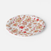 Lebkuchen Mann gebackene Kekse Rustikale Whimsical Pappteller (Schrägansicht)