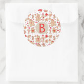 Lebkuchen Mann gebackene Kekse Rustikale Whimsical Runder Aufkleber (Tasche)