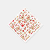 Lebkuchen Mann gebackene Kekse Rustikale Whimsical Serviette (Ecke)