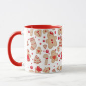 Lebkuchen Mann gebackene Kekse Rustikale Whimsical Tasse (Links)