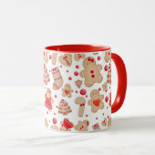 Lebkuchen Mann gebackene Kekse Rustikale Whimsical Tasse (VorderseiteRechts)