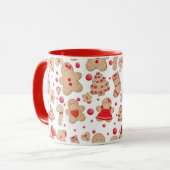 Lebkuchen Mann gebackene Kekse Rustikale Whimsical Tasse (Vorderseite Links)