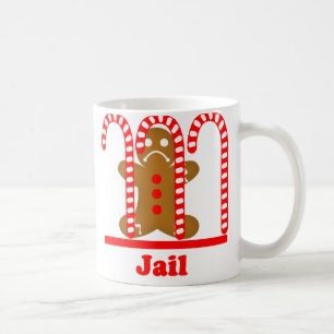 Lebkuchen-Mann-Gefängnis-Bruch Kaffeetasse