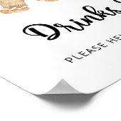 Lebkuchen Mann - Getränke helfen sich selbst Poste Poster (Ecke)