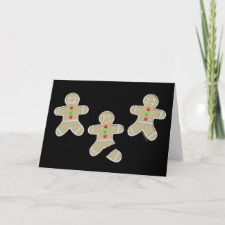 Lebkuchen-Mann got Hurt Feiertagskarte