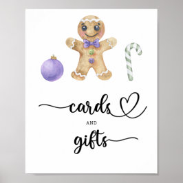 Lebkuchen Mann - Karten und Geschenke Babydusche Poster