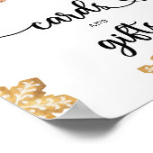 Lebkuchen Mann - Karten und Geschenke Babydusche Poster (Ecke)