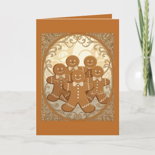 Lebkuchen-Mann-Kekse Weihnachten Jugendstil (Vorderseite)