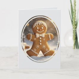 Lebkuchen-Mann-Kekse Weihnachtliche Launen Feiertagskarte