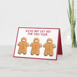 Lebkuchen Mann mit Maske| geklappte Ferienkarte Feiertagskarte