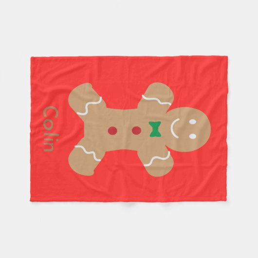 Lebkuchen-Mann mit Namen Fleecedecke (Vorderseite (Horizontal))