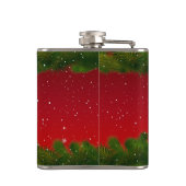 Lebkuchen-Mann mit rotem Weihnachtshut Flachmann (Rückseite)