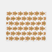Lebkuchen-Mann-Muster Fleecedecke (Vorderseite (Horizontal))