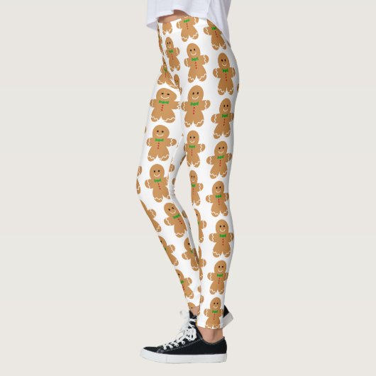 Lebkuchen-Mann-Muster Leggings (Links)