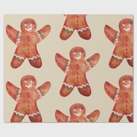Lebkuchen-Mann-Packpapier Geschenkpapier (Flach)