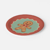 Lebkuchen-Mann-Papier-Teller Pappteller (Schrägansicht)