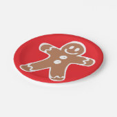 Lebkuchen-Mann Pappteller (Schrägansicht)