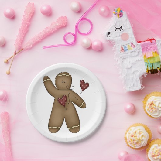 Lebkuchen Mann Pappteller (Party)