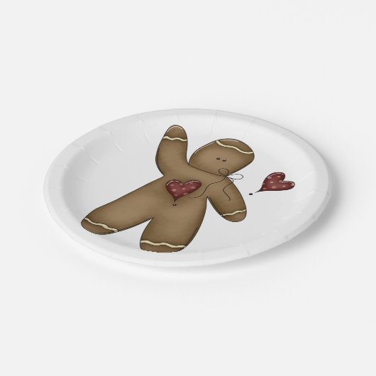 Lebkuchen Mann Pappteller (Schrägansicht)