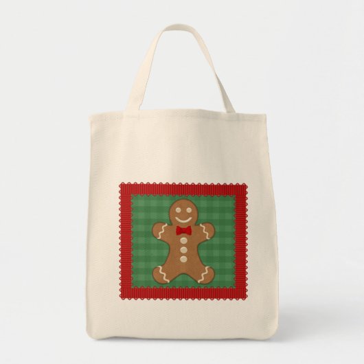 Lebkuchen-Mann-Plätzchen-Taschen-Tasche Tragetasche (Vorne)