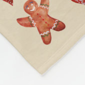 Lebkuchen-Mann-Plätzchen, Weihnachtsdekor Fleecedecke (Ecke)
