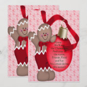 Lebkuchen-Mann-(rot) - Einladung (Vorne/Hinten)