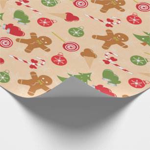 Lebkuchen Mann, Süßigkeiten und Eis Geschenkpapier