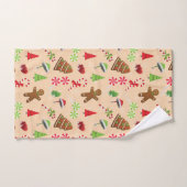 Lebkuchen Mann, Süßigkeiten und Weihnachtsmannmütz Badhandtuch Set (Handtuch)