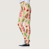 Lebkuchen Mann, Süßigkeiten und Weihnachtsmannmütz Leggings (Links)