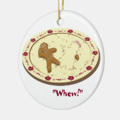 Lebkuchen-Mann überlebt! Keramik Ornament (Links)
