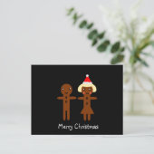 Lebkuchen Mann und Mädchen Frohe Weihnachten 2 (Stehend Vorderseite)